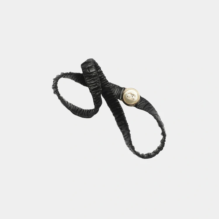 CHANEL Belt Metal & Resin Black