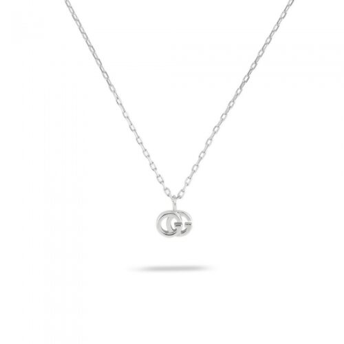 Gucci Double G white gold necklace