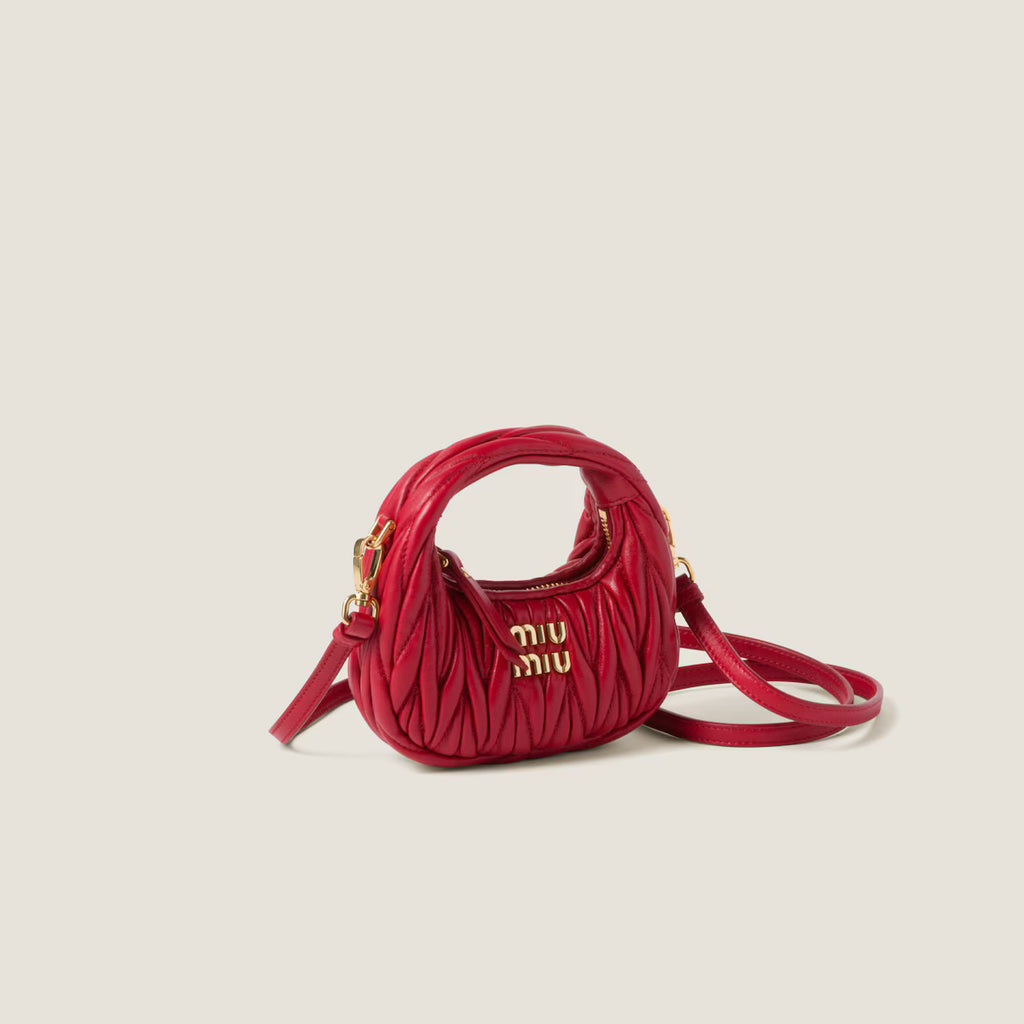 Miu Miu Red Wander Crochet-Knit Bag