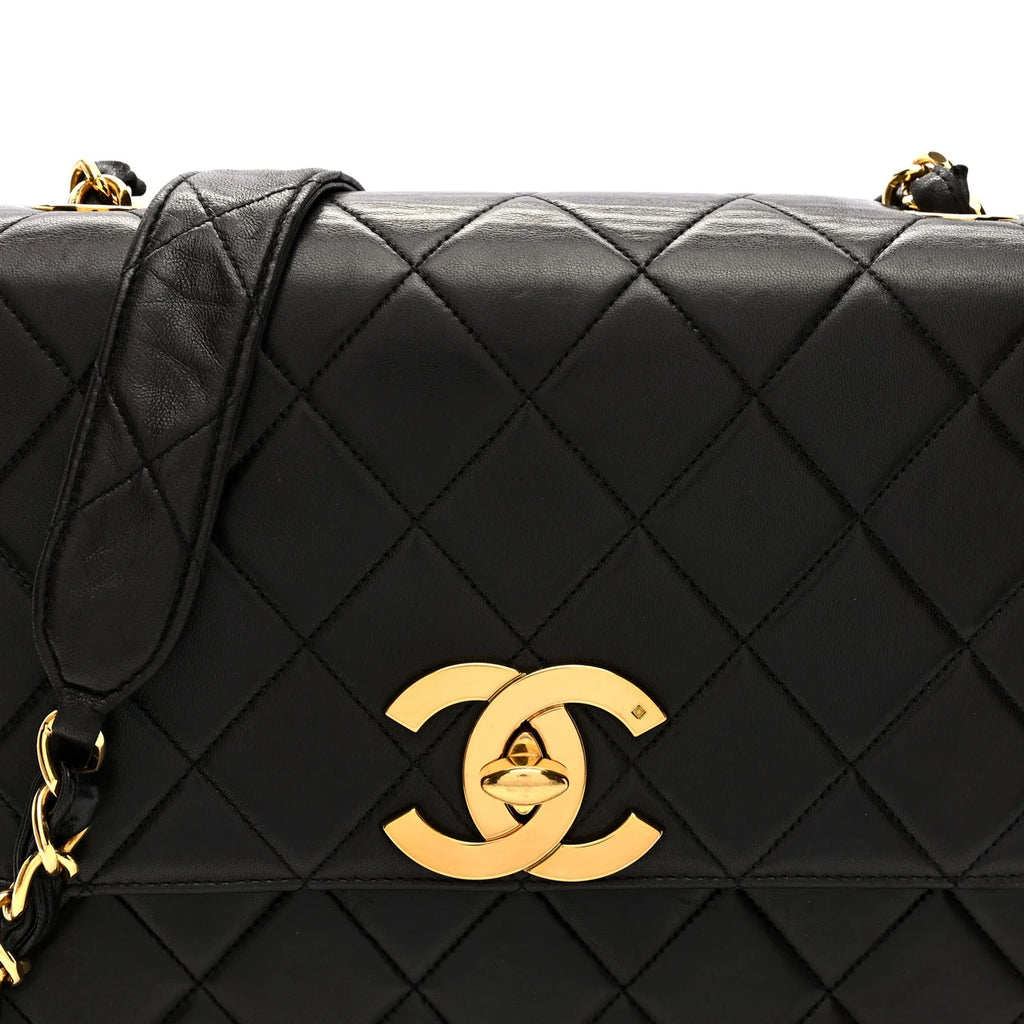 Flap Shoulder Bag Black