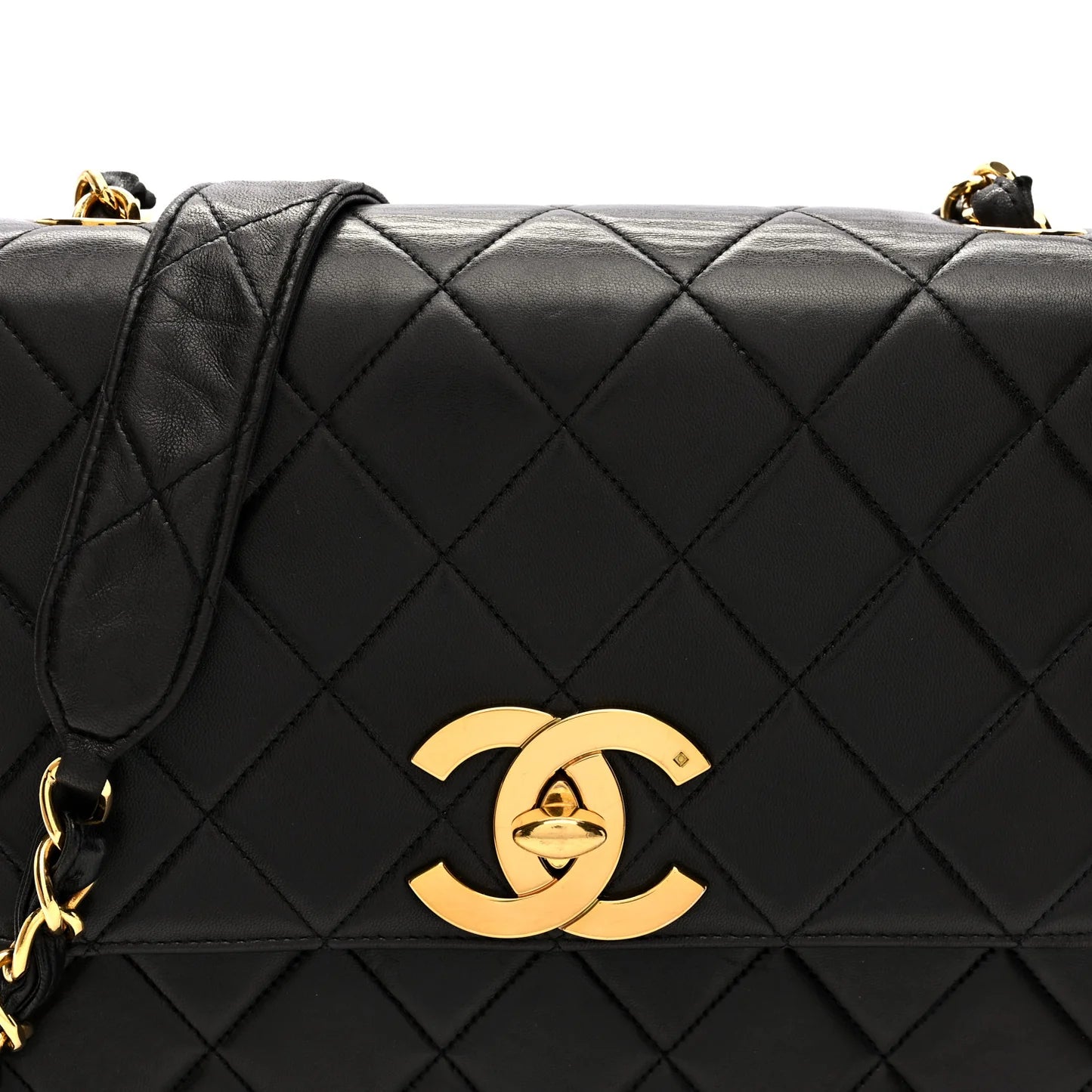 Flap Shoulder Bag Black