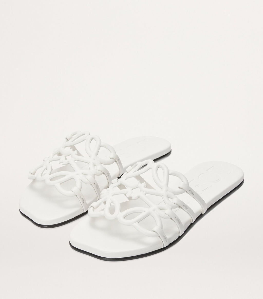 LOEWE Leather Petal Anagram Slides