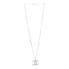 Crystal CC Pendant Necklace Silver