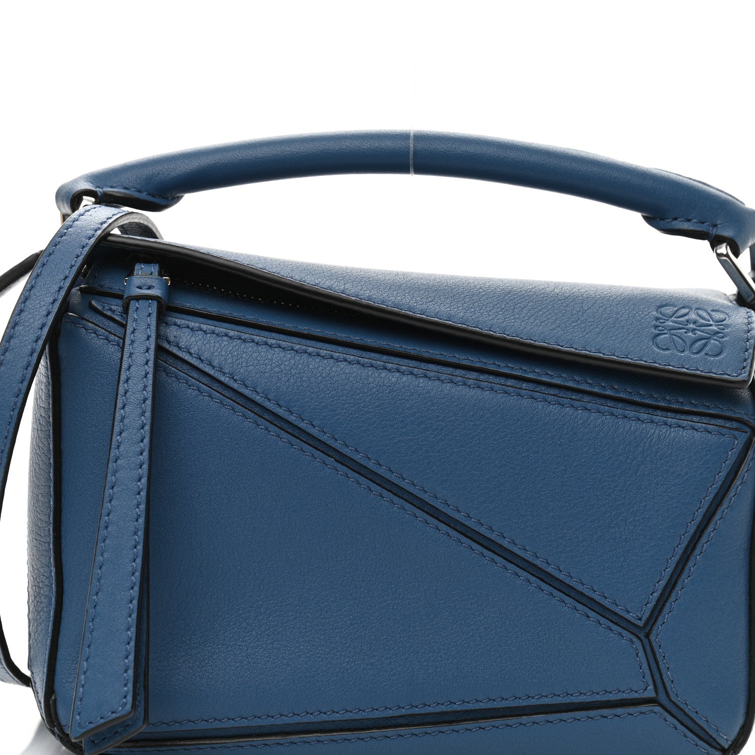 Loewe Calfskin Mini Puzzle Bag Blue