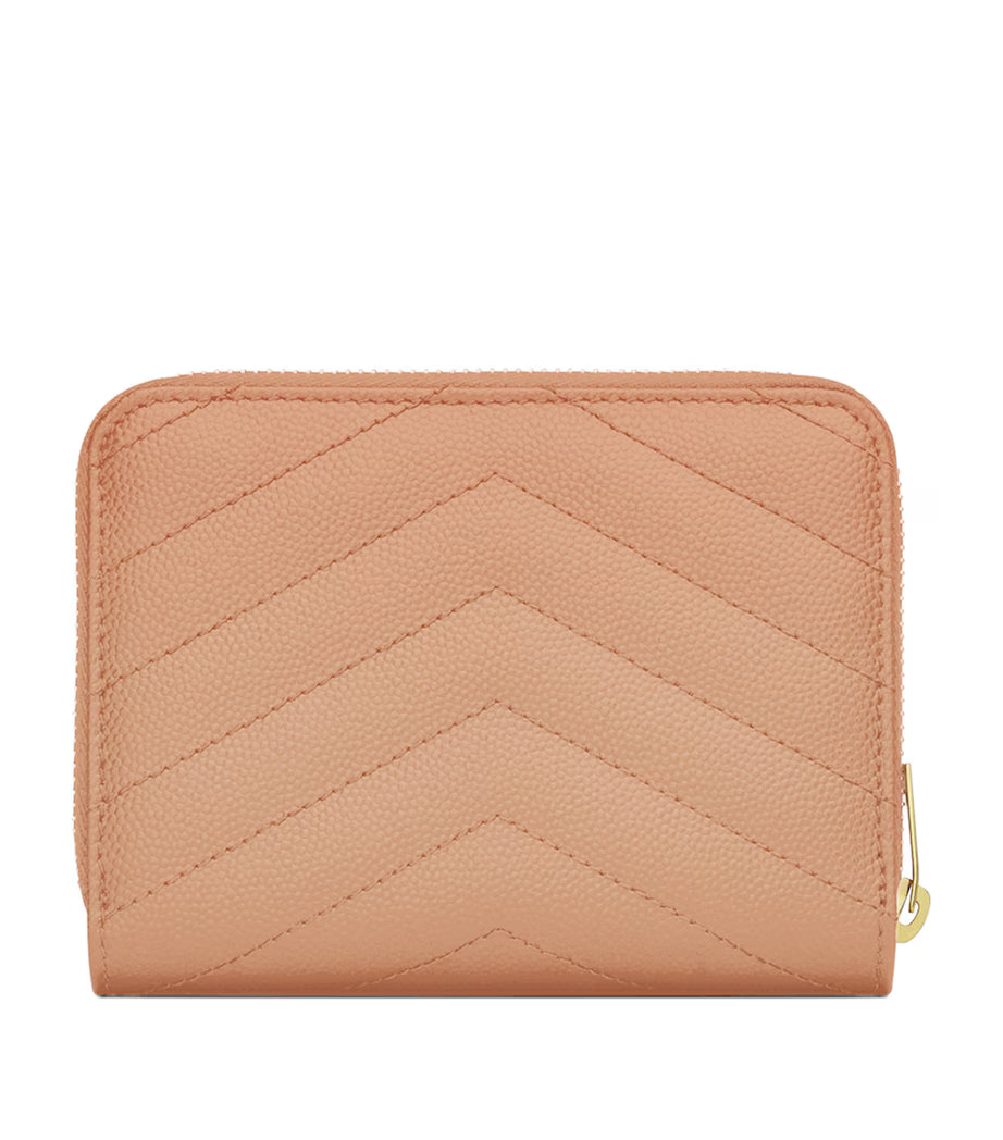 Ysl Monogram Matelasse Zip-Around Wallet