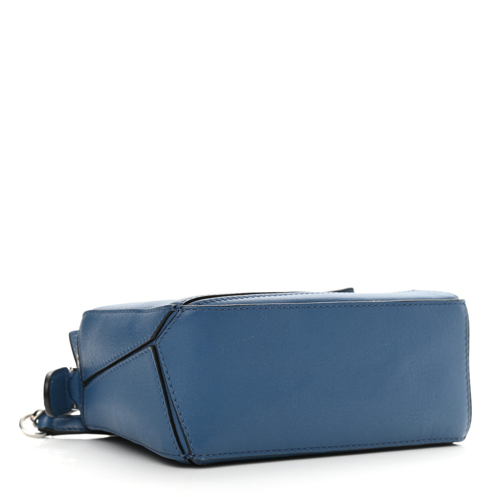 Loewe Calfskin Mini Puzzle Bag Blue