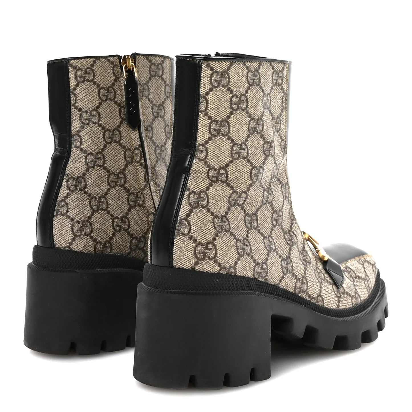 Gucci Womens Lug Sole Ankle Boots