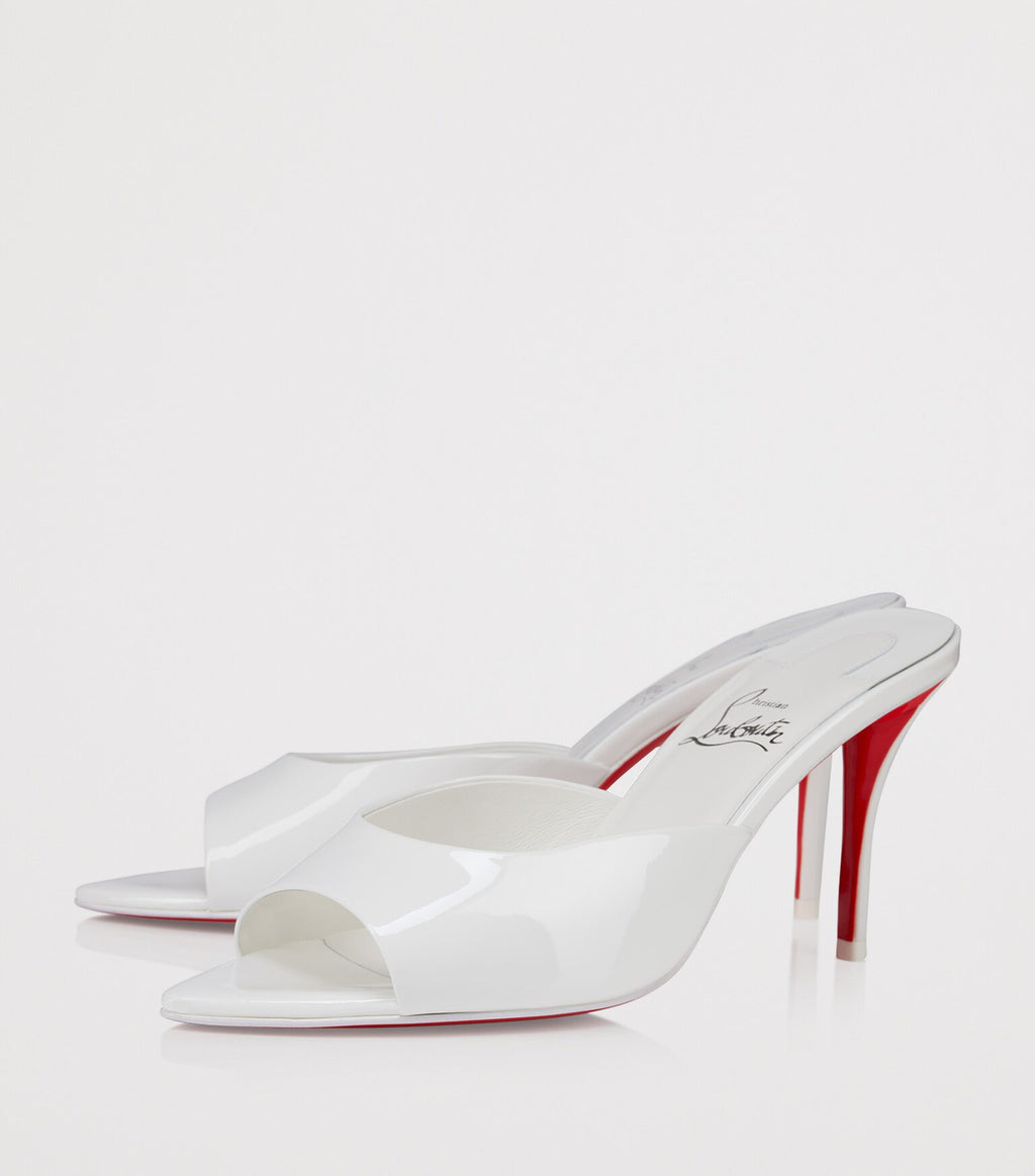 Miss Z Patent Mules White