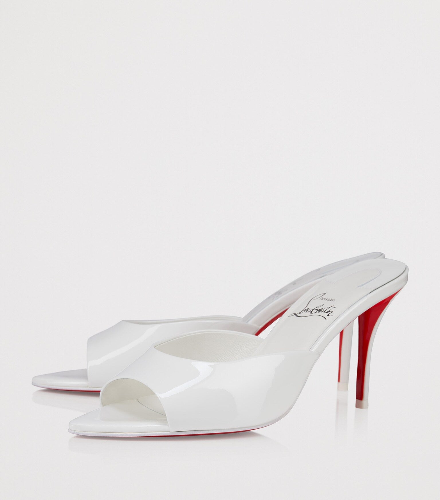 Miss Z Patent Mules White