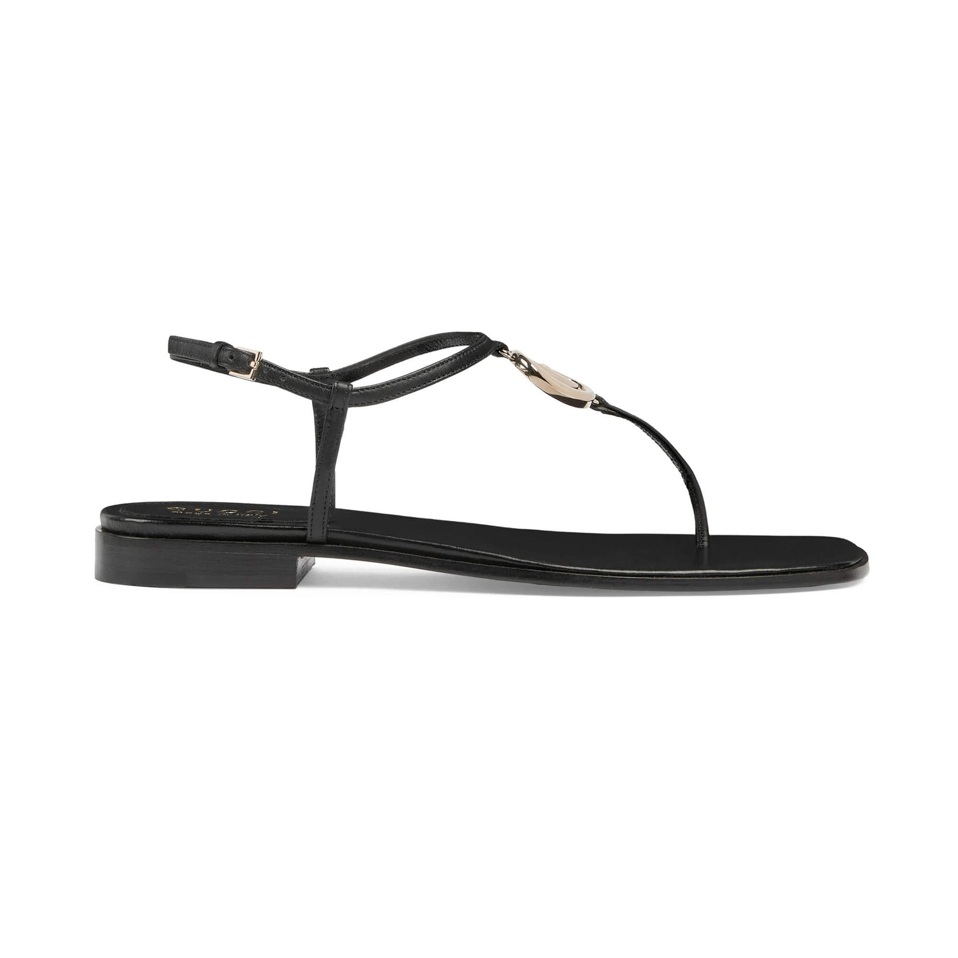 Gucci GG Leather Thong Sandals