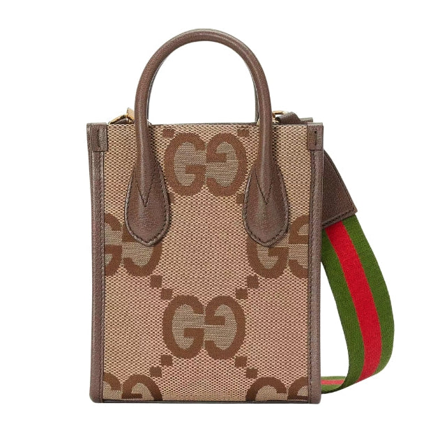 Gucci Canvas Leather Brown Bag