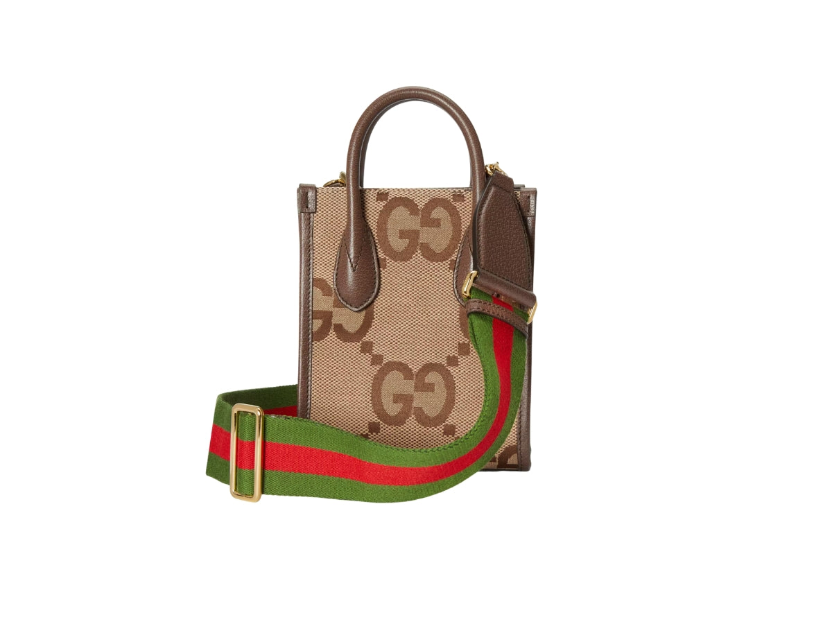 Gucci Canvas Leather Brown Bag