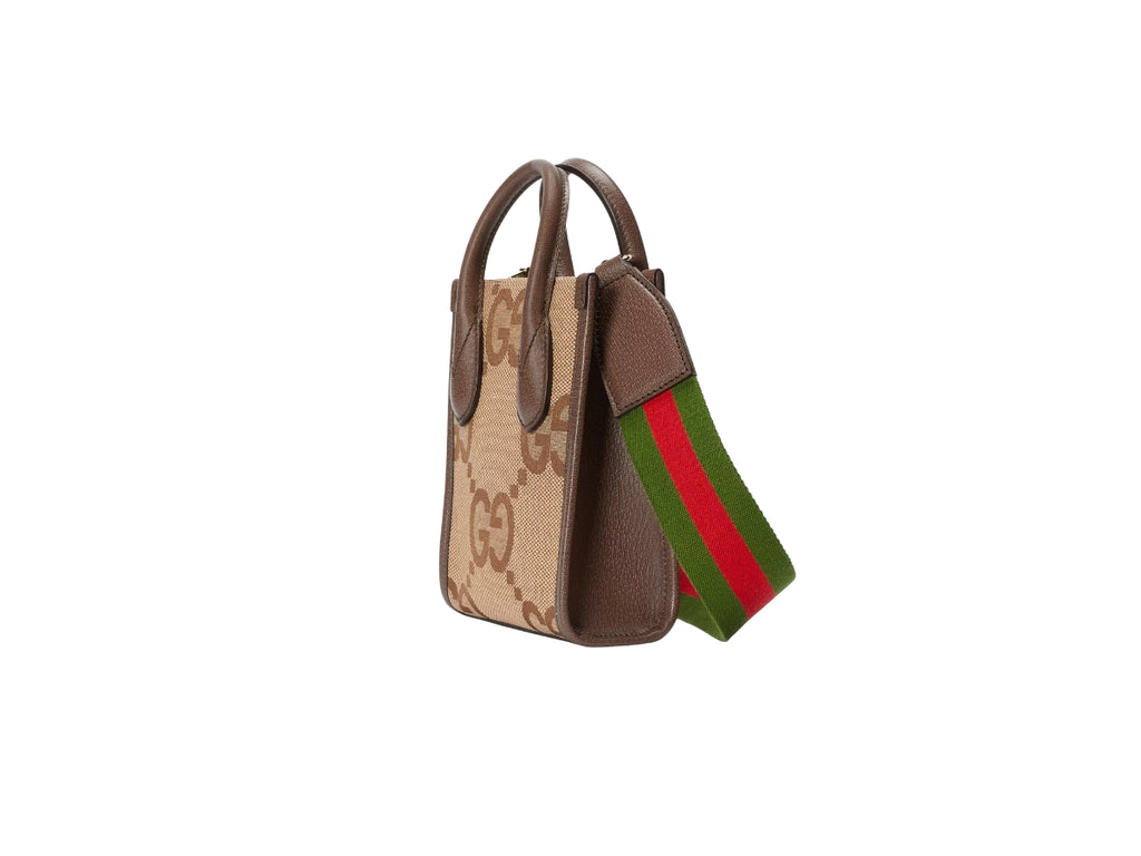 Gucci Canvas Leather Brown Bag