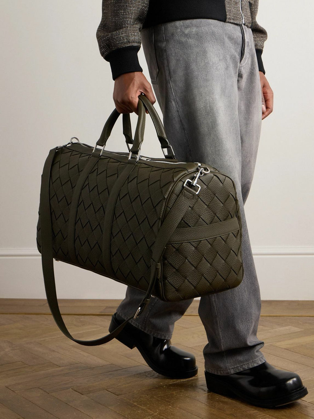 Bottega Veneta Intrecciato Leather Duffle Bag
