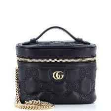 Gucci GG Matelasse Black Mini Cosmetic Case
