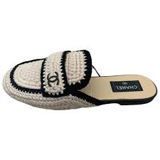 Cloth mules & clogs Chanel Beige size