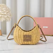 Wander Wicker Hobo Bag in Tan