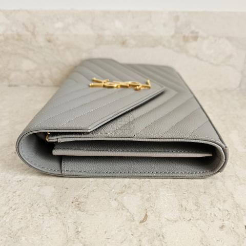 Ysl Grey Wallet On Chain