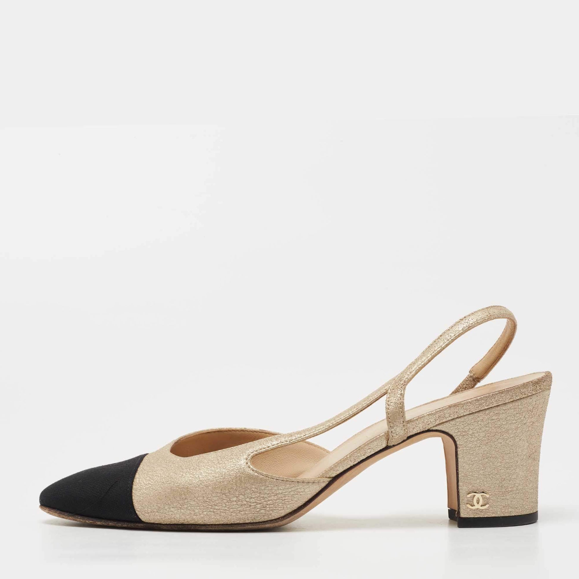 Slingback leather ballet flats