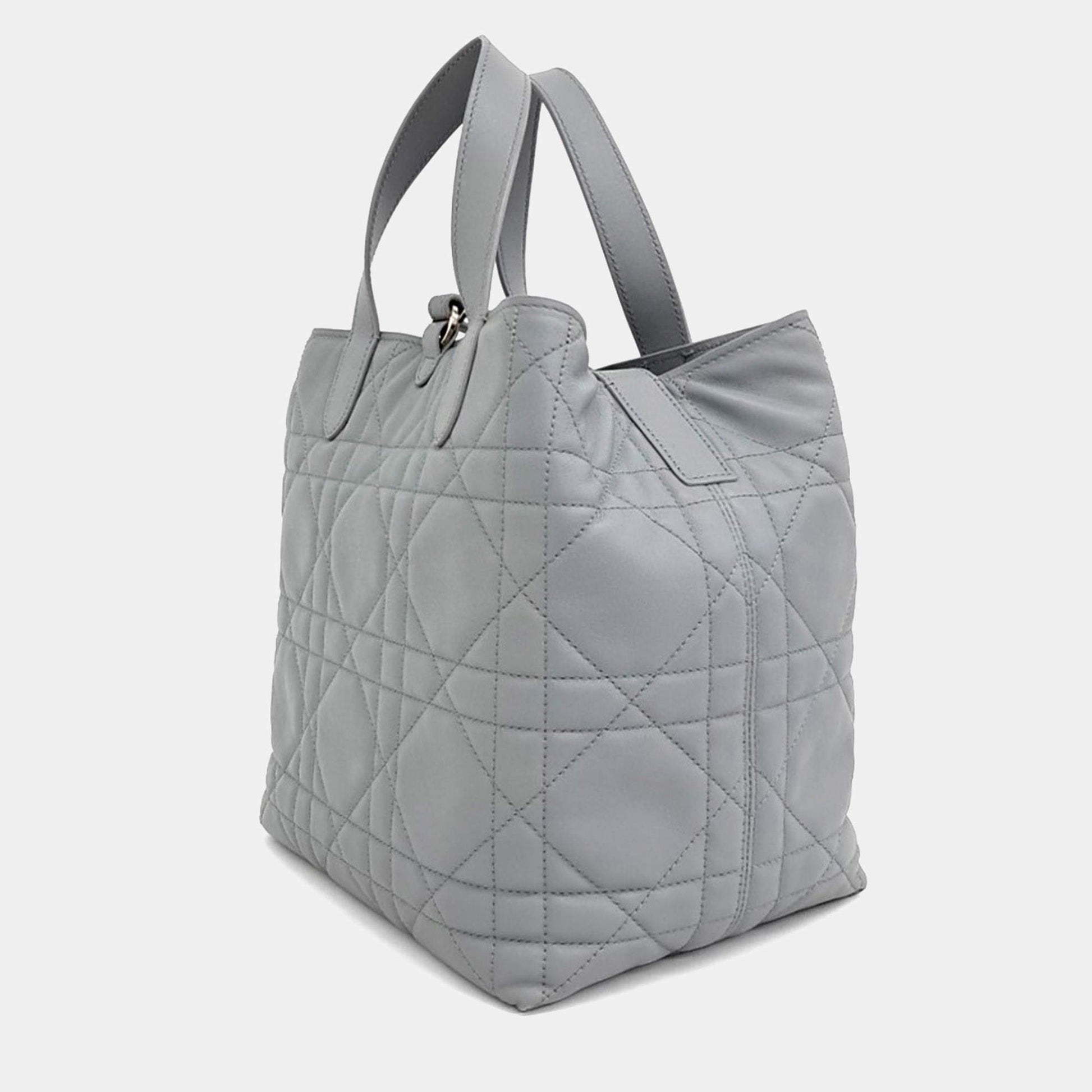Dior Grey Leather Toujours Vertical Bag