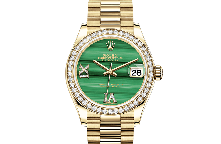 Rolex Datejust  Malachite set with diamonds