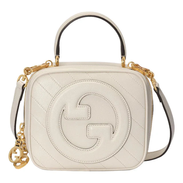 Gucci Blondie White Top Handle Bag