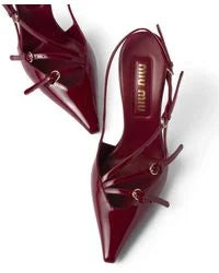 Miu Miu Bow Detail Slingback Pumps