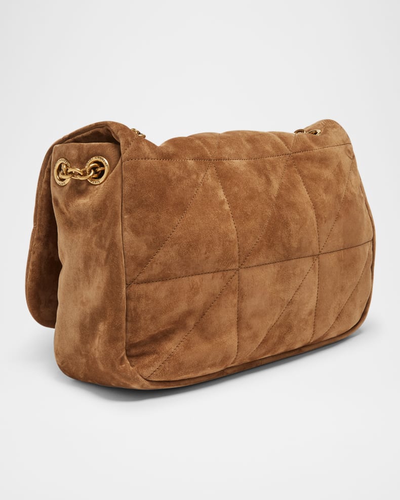 Jamie Medium Quilted Suede Shoulder Bag