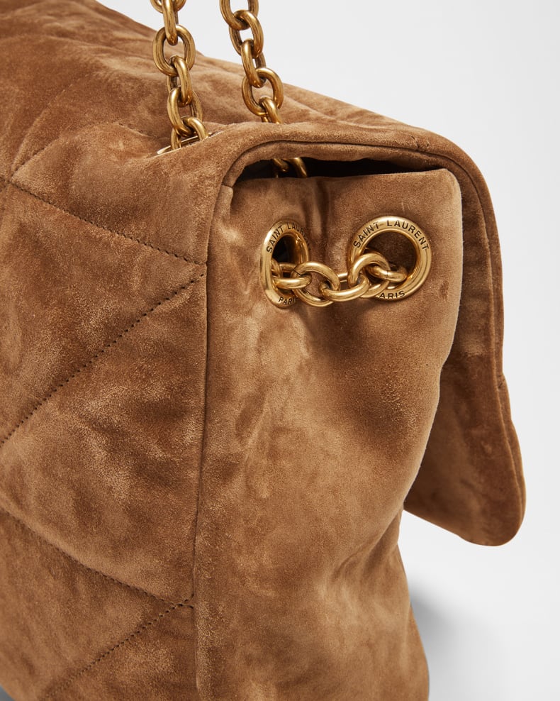 Jamie Medium Quilted Suede Shoulder Bag