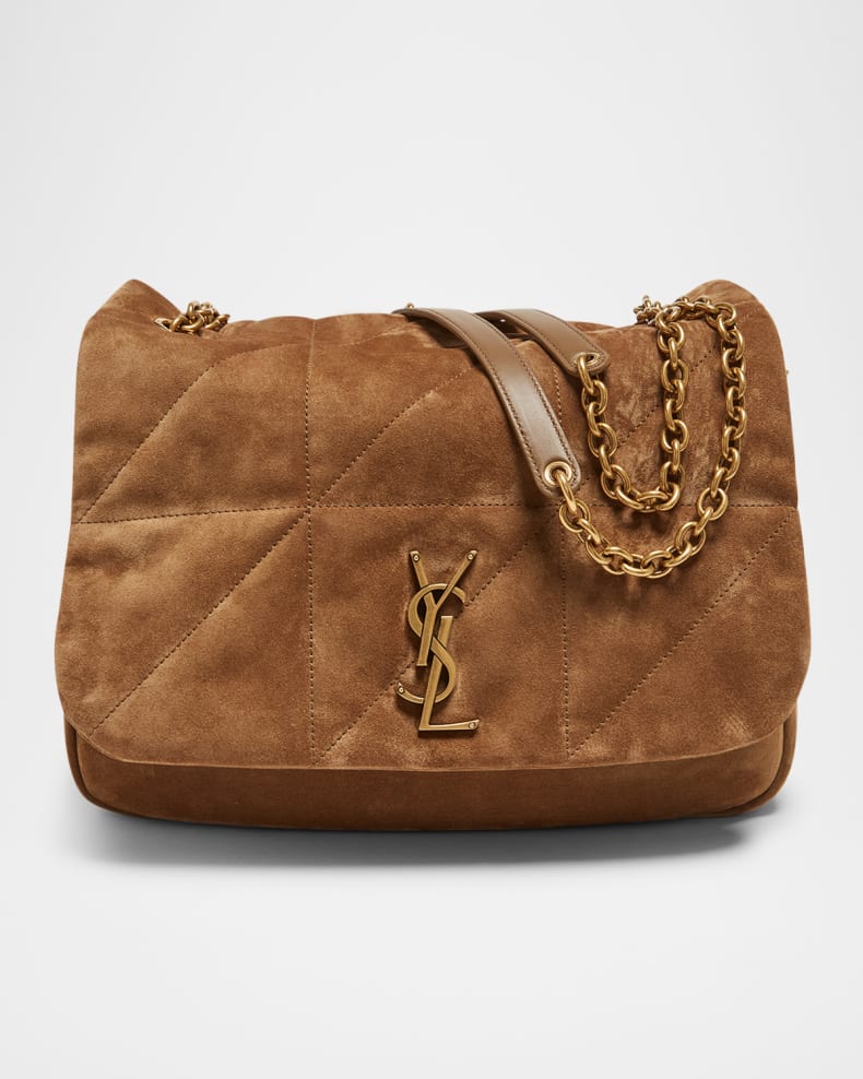 Jamie Medium Quilted Suede Shoulder Bag