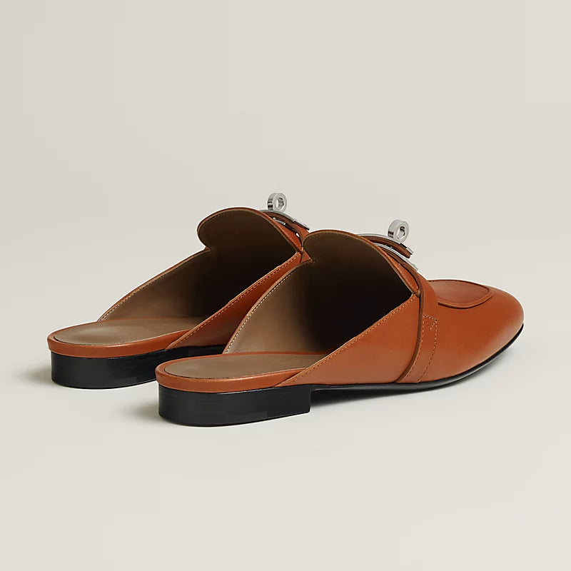 Hermes women's leather flat
