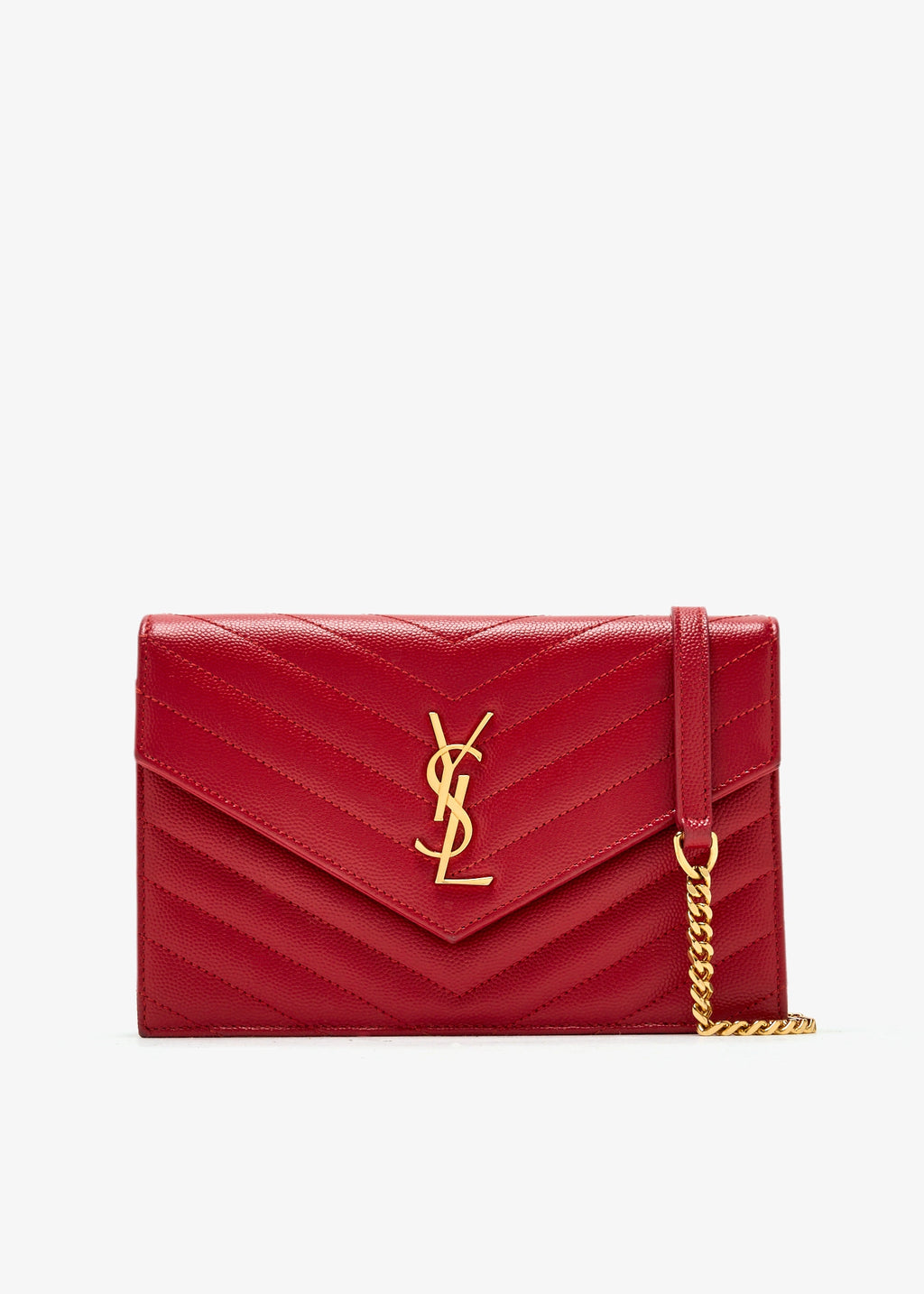 Ysl Red Cassandre chain wallet