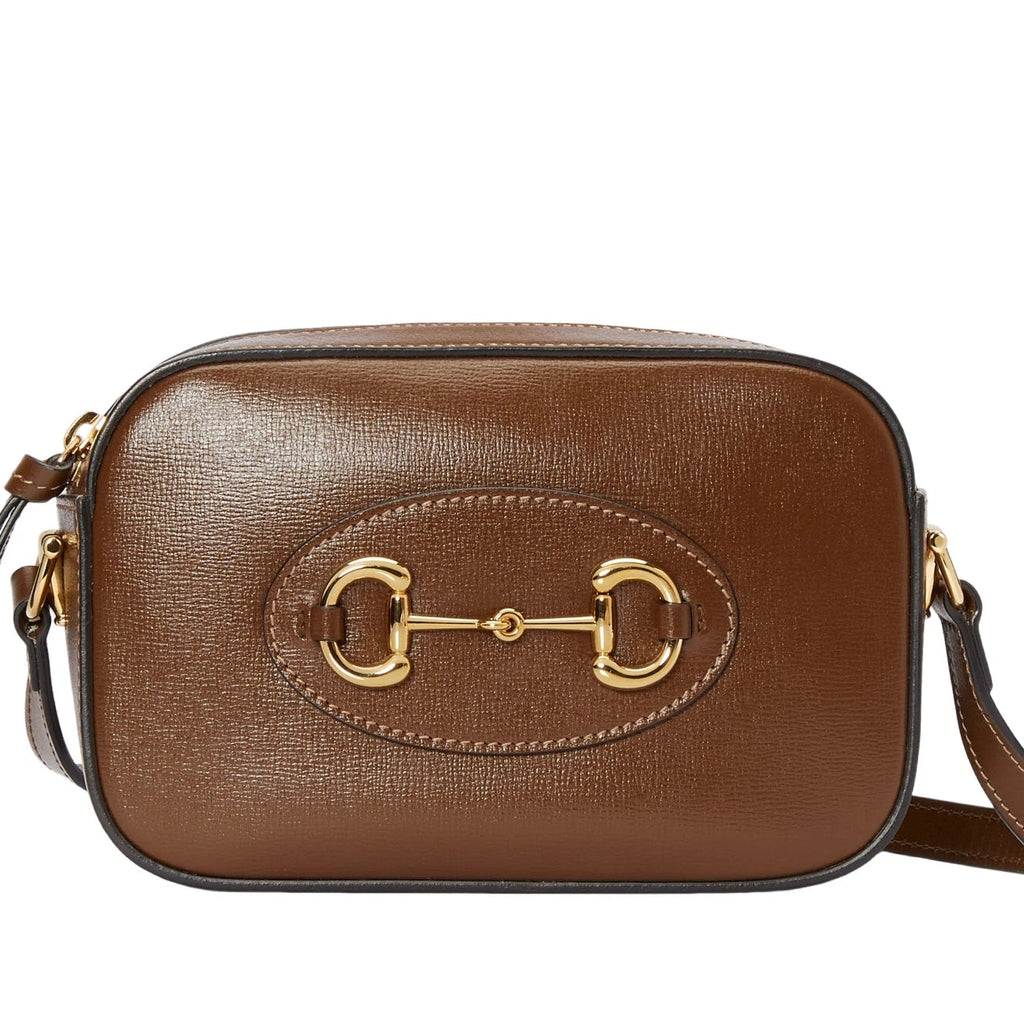 Gucci Horsebit Brown Leather Shoulder Bag