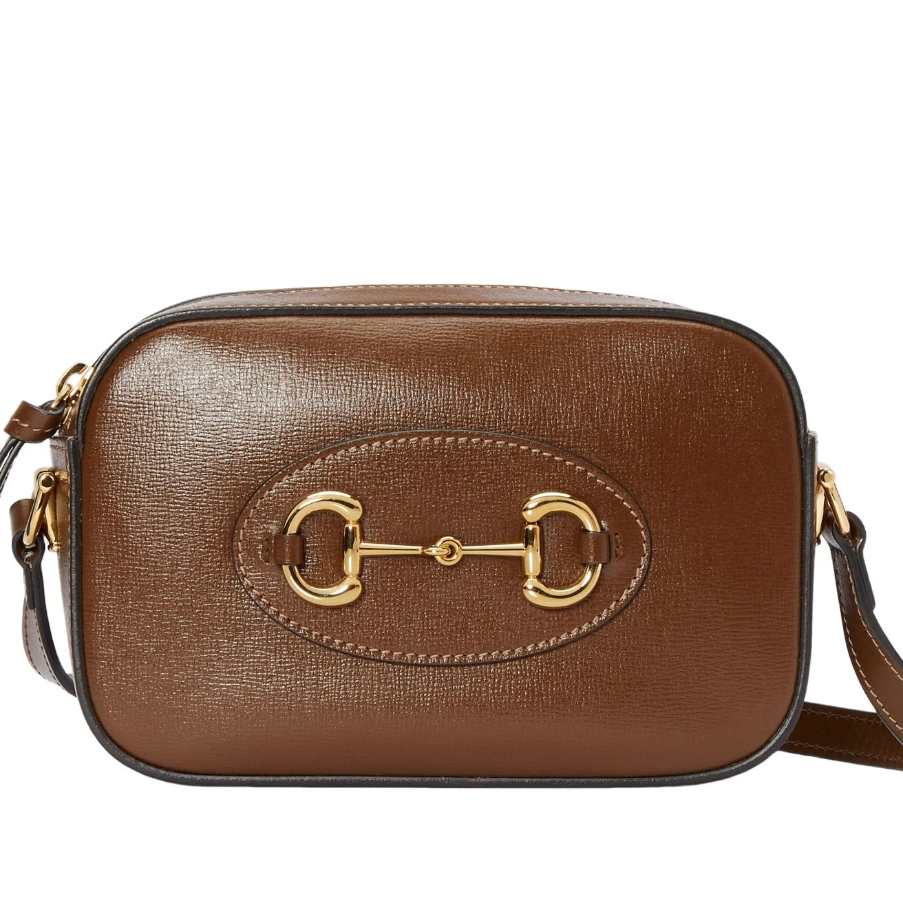 Gucci Horsebit Brown Leather Shoulder Bag