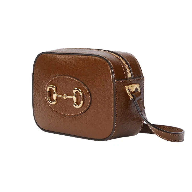 Gucci Horsebit Brown Leather Shoulder Bag