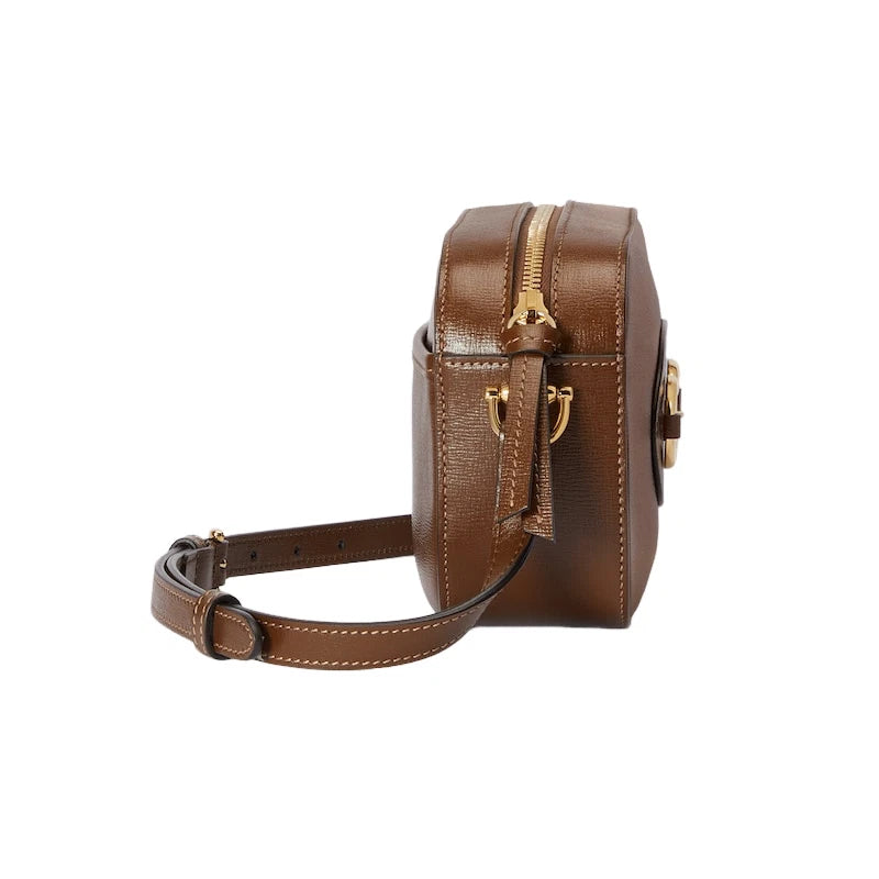 Gucci Horsebit Brown Leather Shoulder Bag