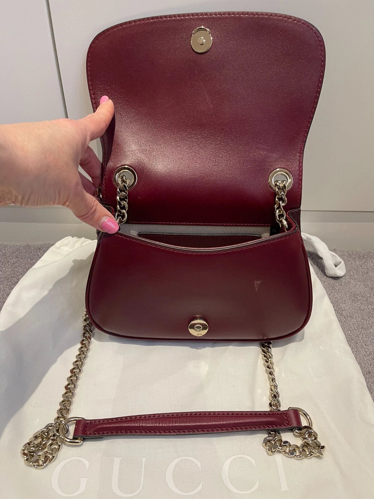 Gucci Blondie Red Mini Shoulder Bag Leather