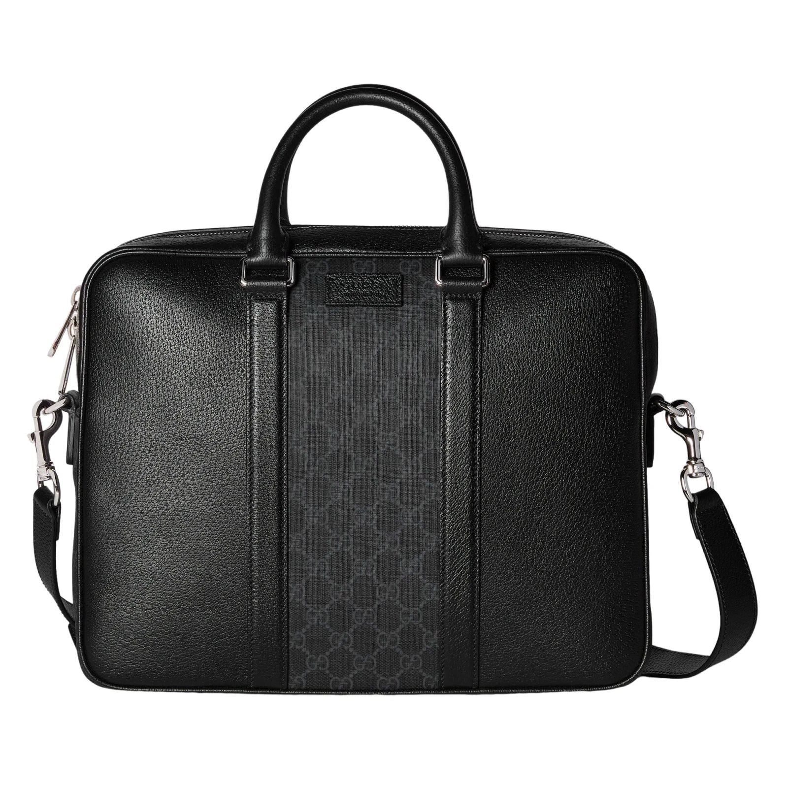 Gucci Black Leather With Tag Medium Briefcase