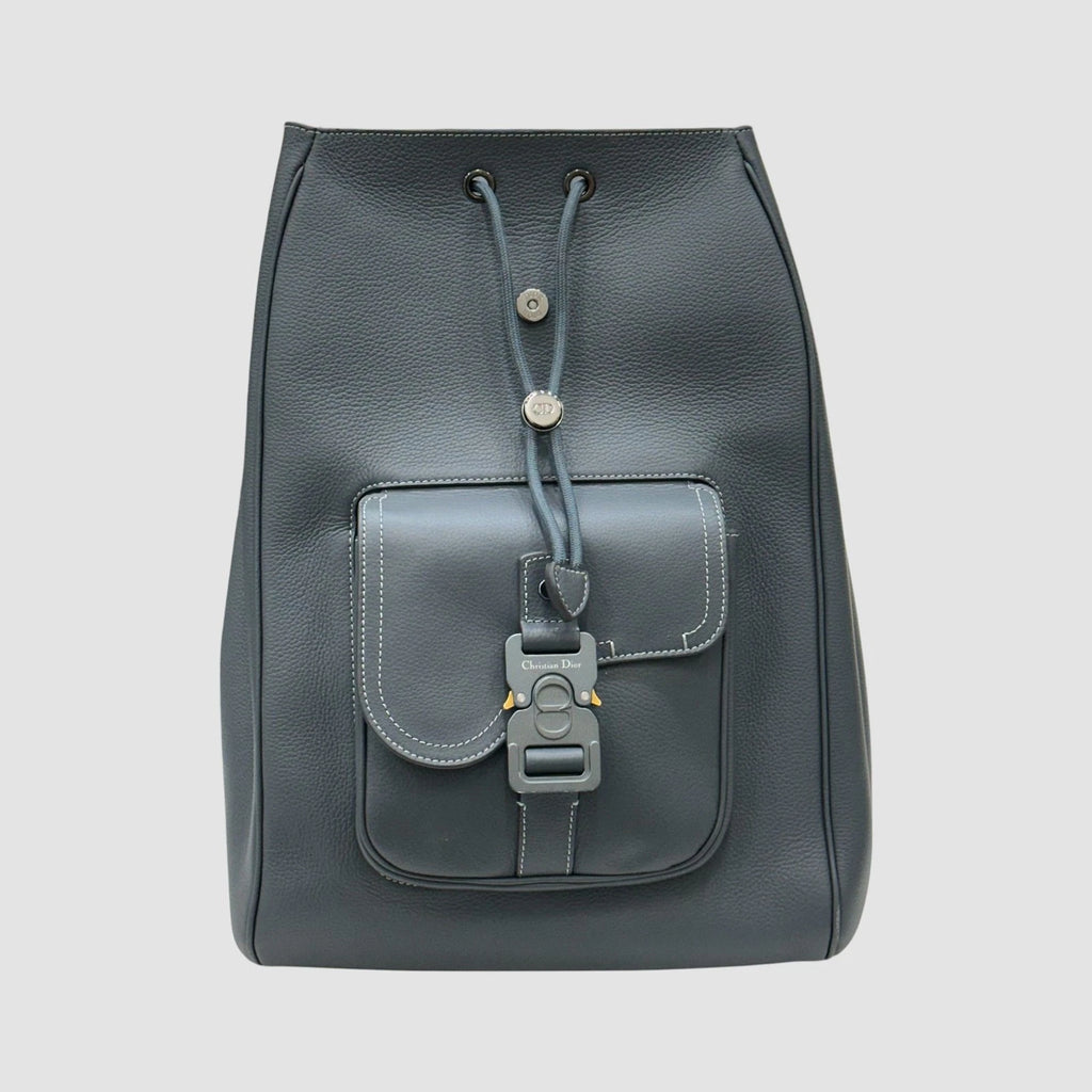 Dior Saddle Deep Gray Flap Backpack