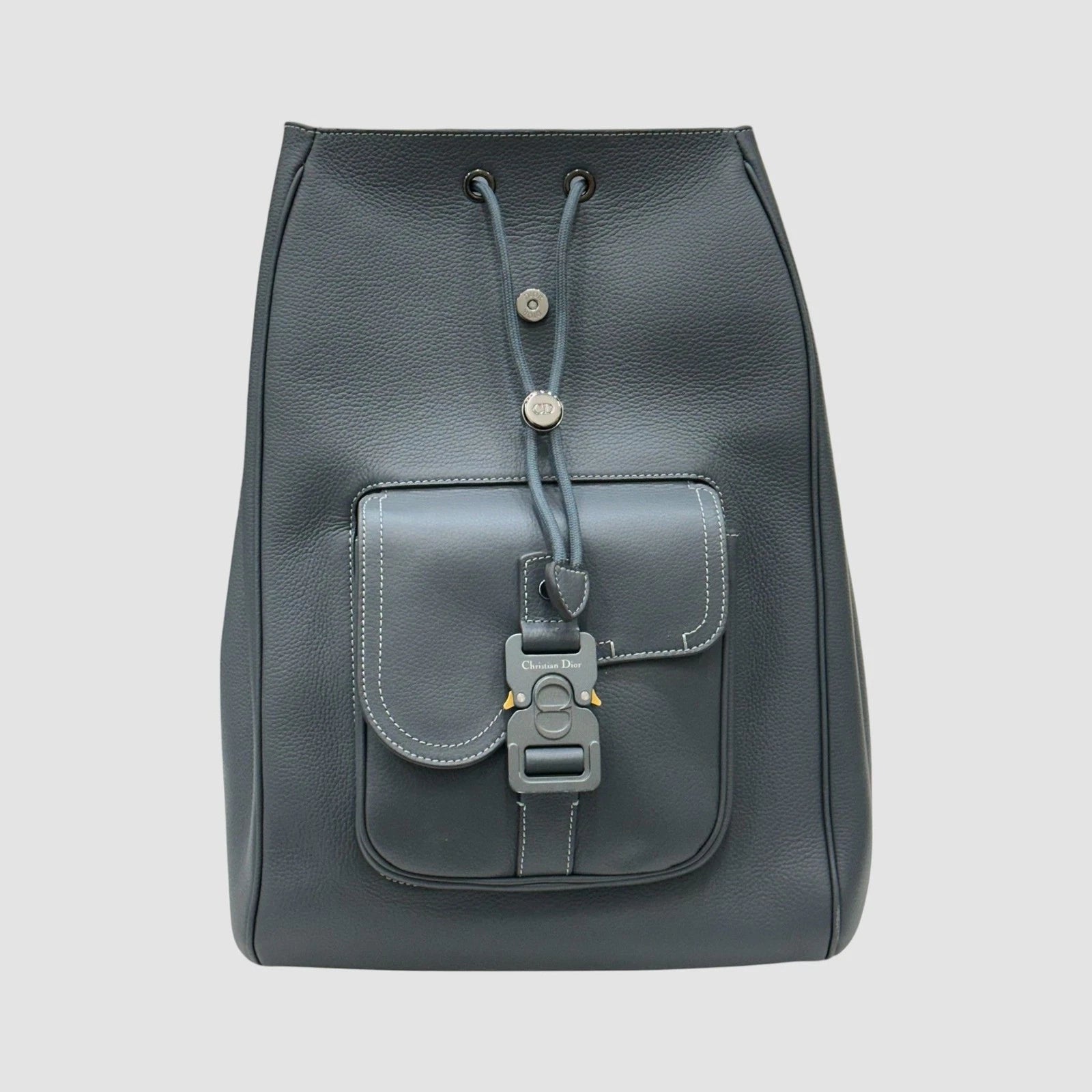 Dior Saddle Deep Gray Flap Backpack
