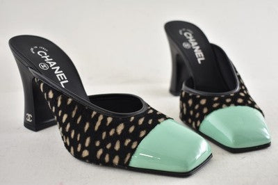 Chanel Two-Tone Mules