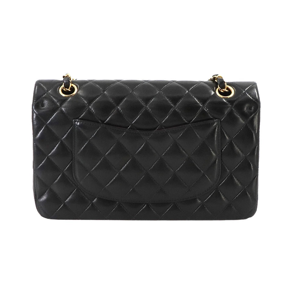 CHANEL Matelasse 25 Chain Shoulder Bag Leather Black