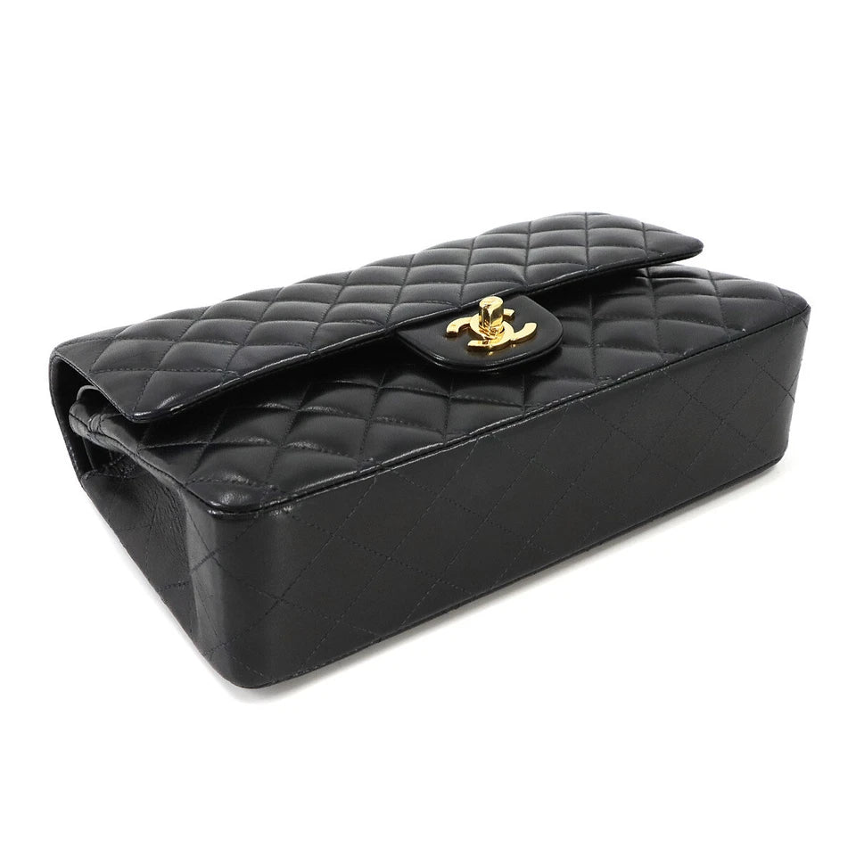 CHANEL Matelasse 25 Chain Shoulder Bag Leather Black