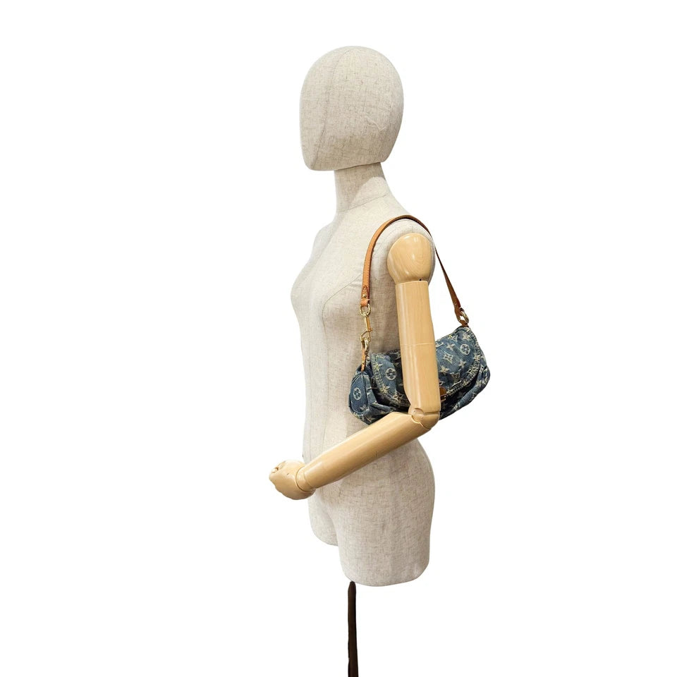 LV Mini Pleaty Blue Denim Bag