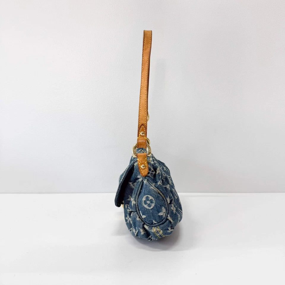 LV Mini Pleaty Blue Denim Bag