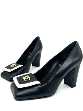 Chanel Tweed Slingback Block Heels
