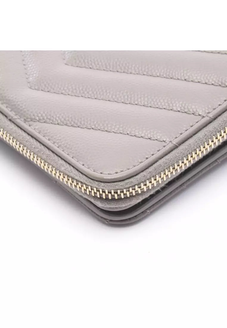 Ysl Paris monogram Bi-fold wallet leather gray