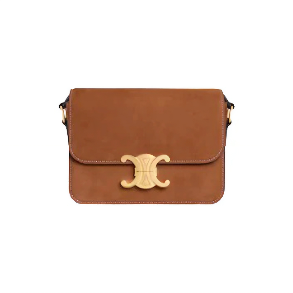 Celine Teen Triomphe Suede Shoulder Bag