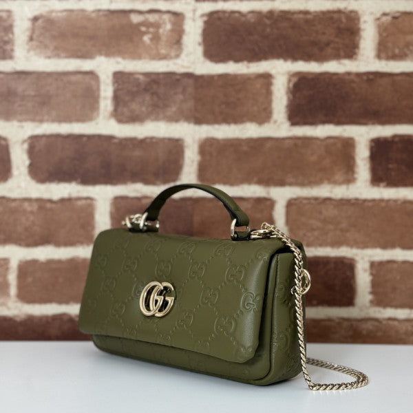 Gucci Green Milano Mini Top Handle Bag