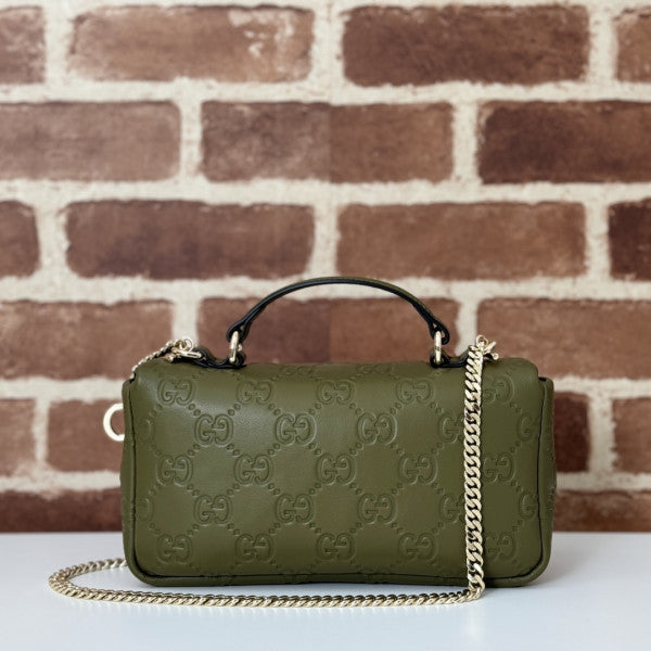 Gucci Green Milano Mini Top Handle Bag